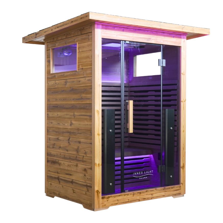 2 person outdoor Infrared Sauna Woodgrain 