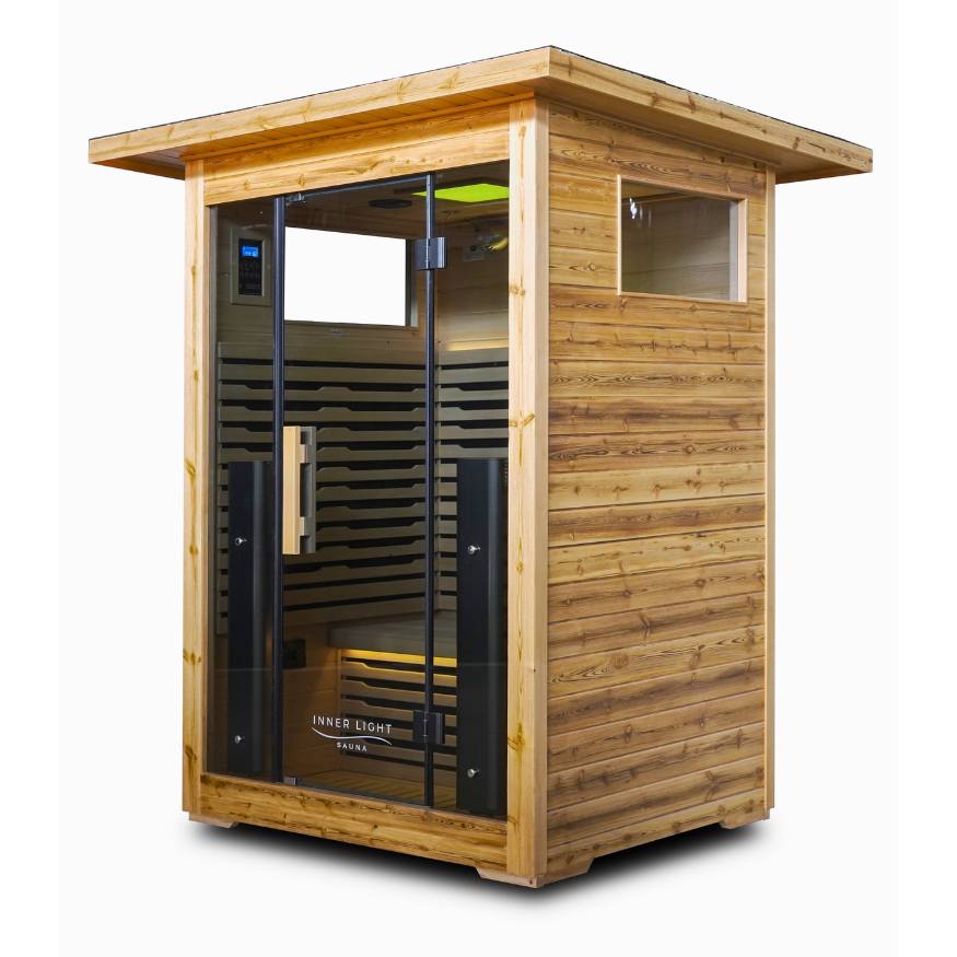 2 person Outdoor Infrared Sauna Wood grain