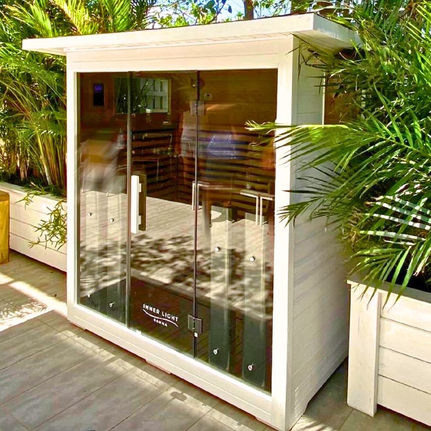 Outdoor Sauna White 4 Person 