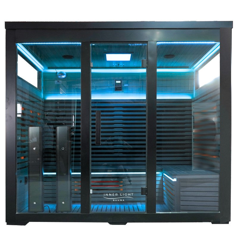 5 person outdoor infrared sauna Bella Blue