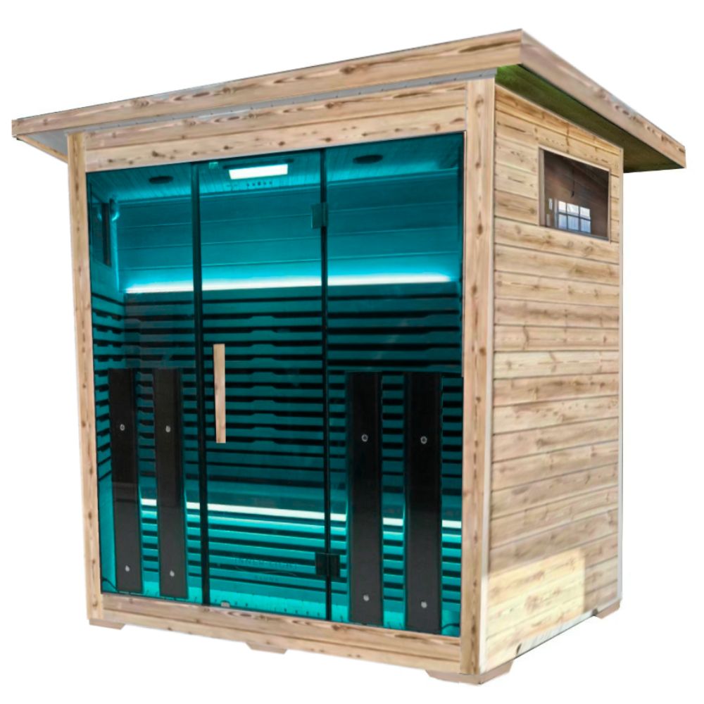 Outdoor Infrared Sauna Natural Colour Green Light