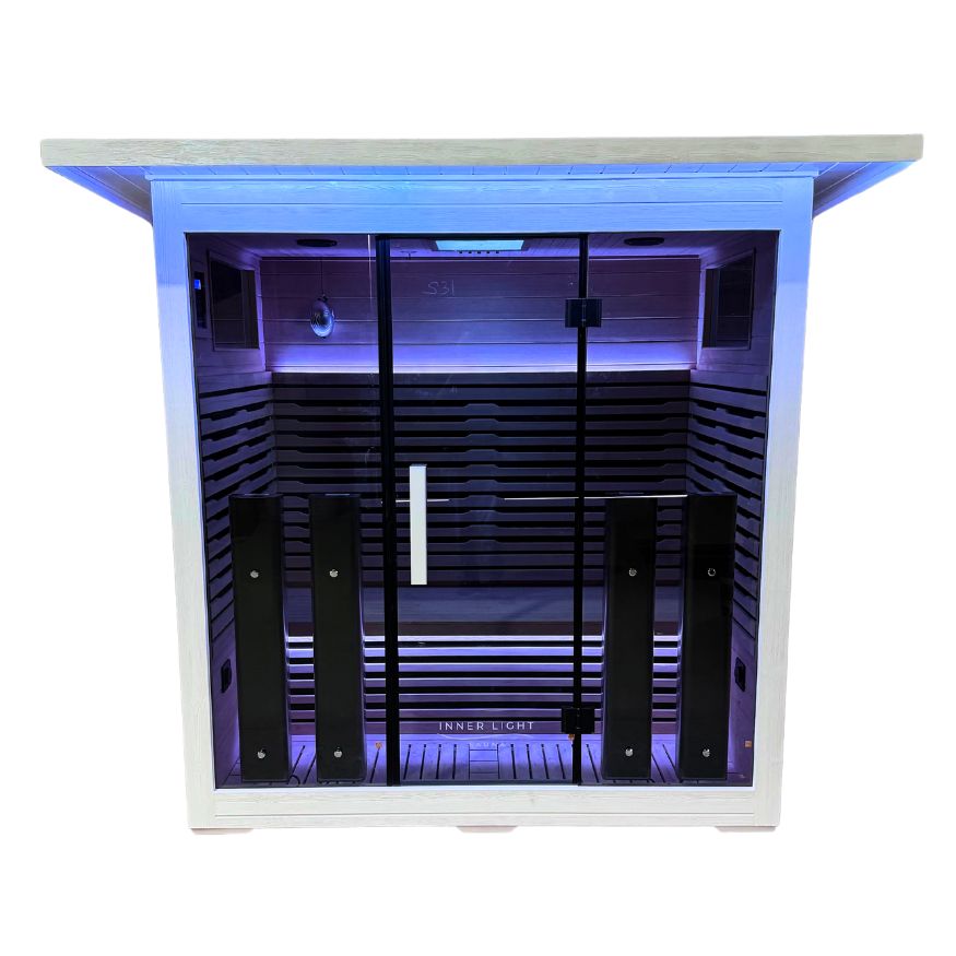 4 Person Outdoor Infrared Sauna White